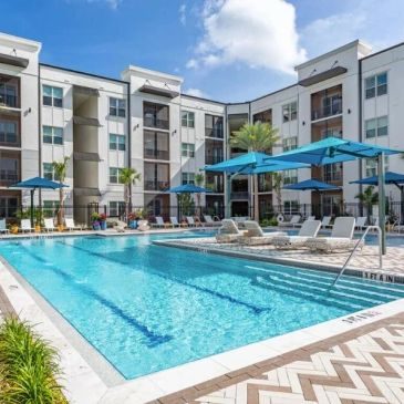 Student accommodation in Florida with an outdoor swimming pool